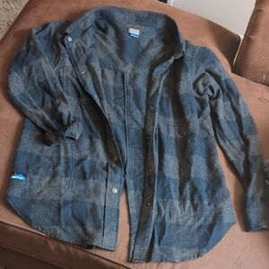 Kavu Men's Dark Blue Plaid Shirt Jacket